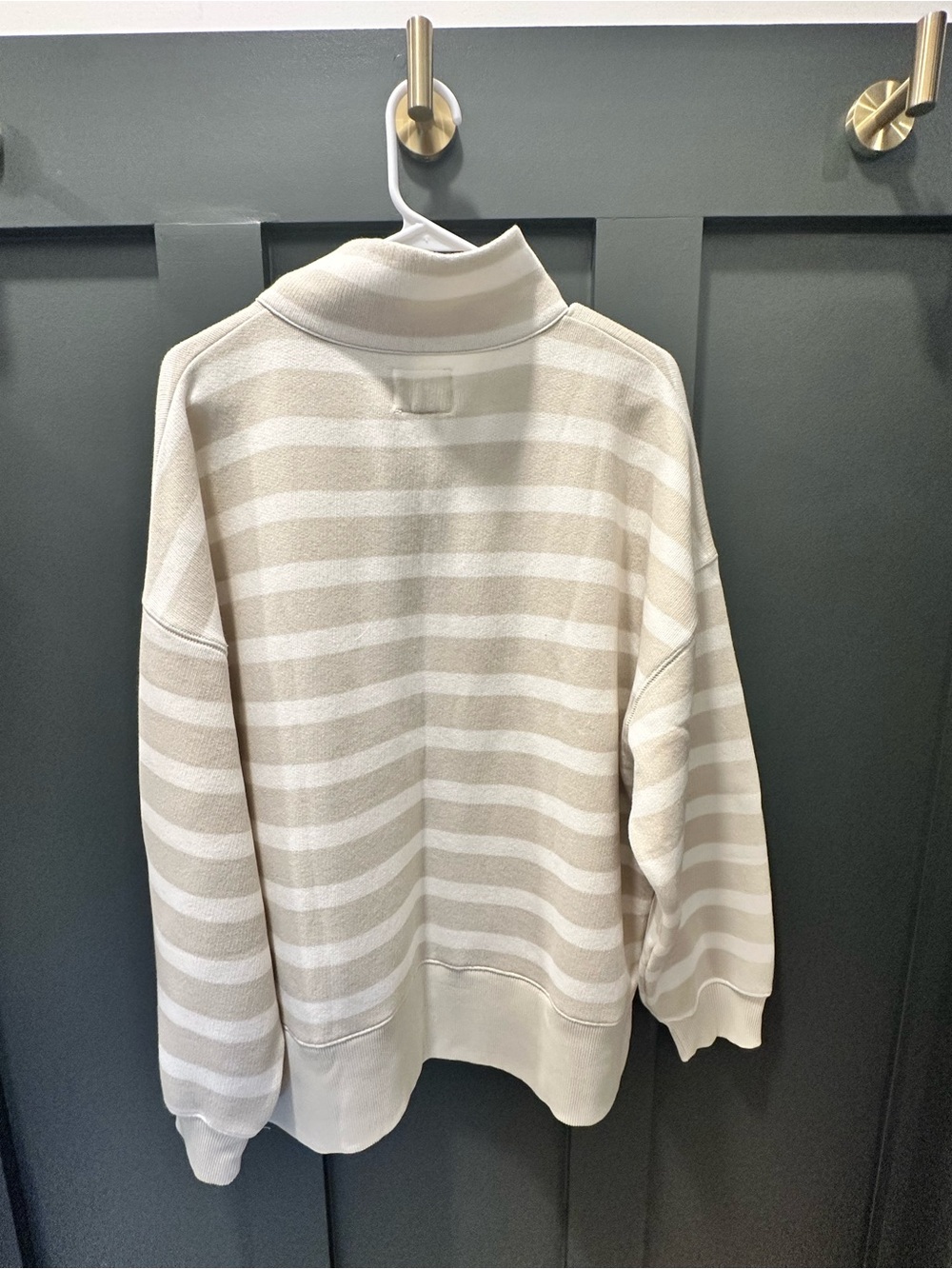 American Eagle Outfitters Cream and White Striped Pullover - Picture 2 of 3